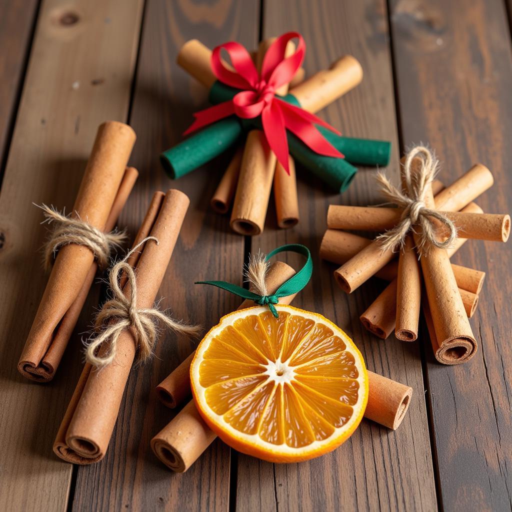 DIY Cinnamon Stick and Dried Orange Slice Ornaments