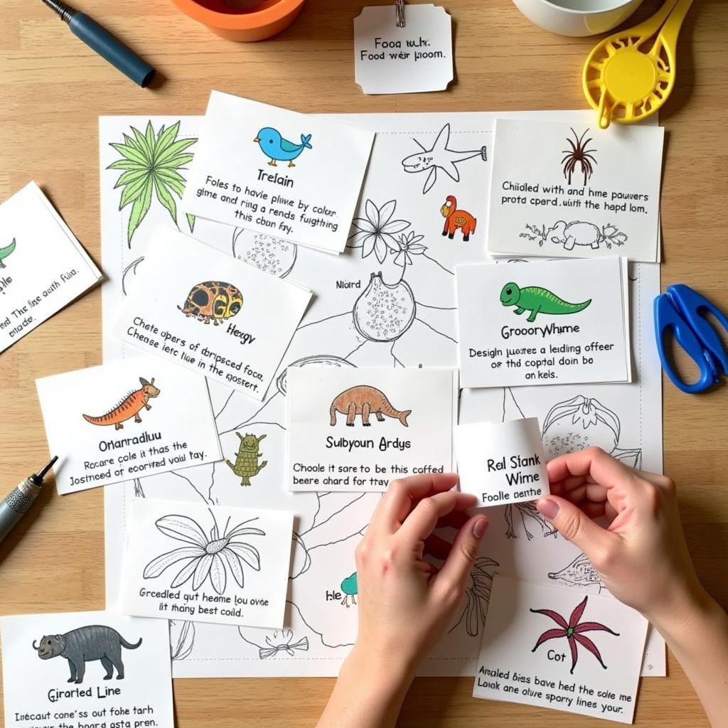 Creating DIY food web cards