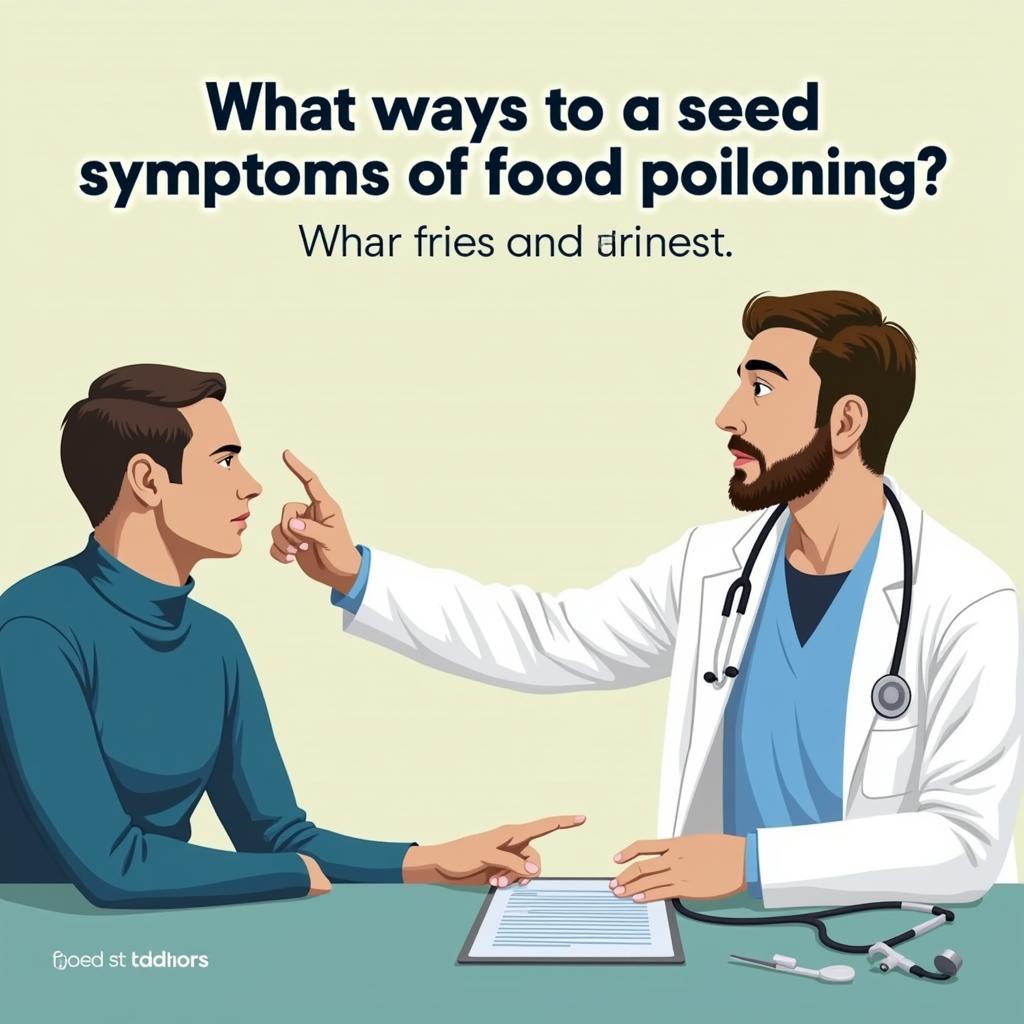 Doctor Examining Patient with Food Poisoning