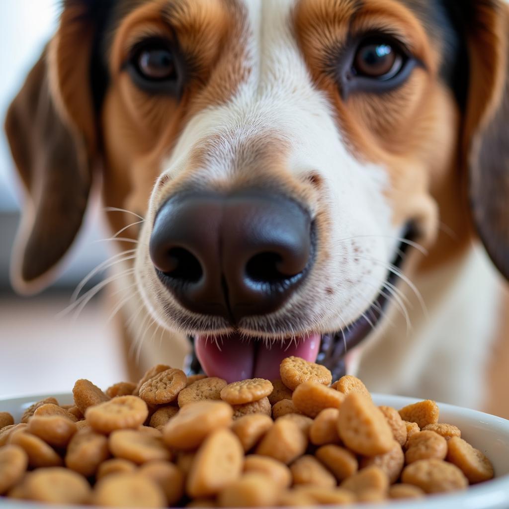 A Happy Dog Enjoying a Delicious Food Topper