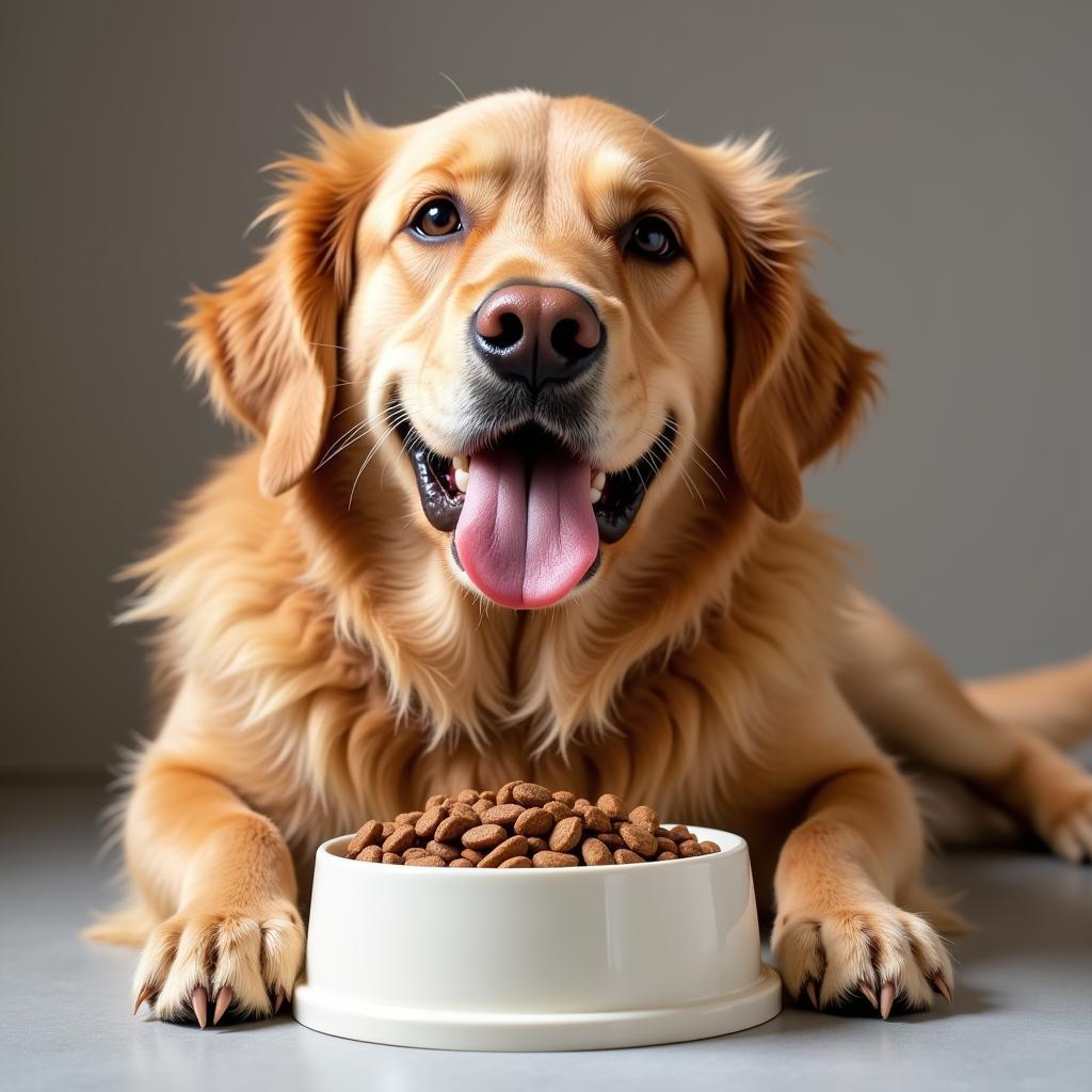 Dog Enjoying a Meal of Northwest Dog Food