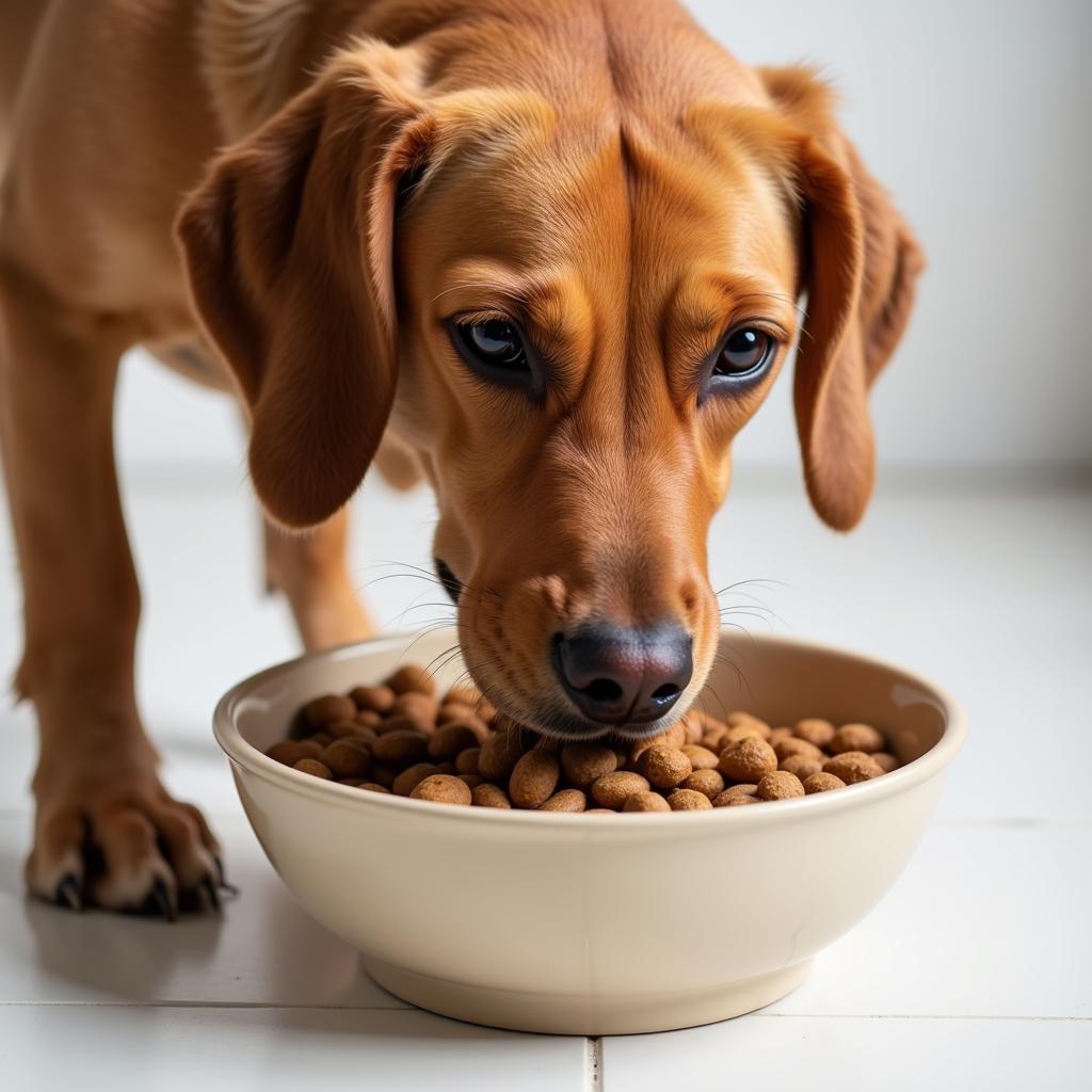 Dog Enjoying Venture Rabbit Dog Food