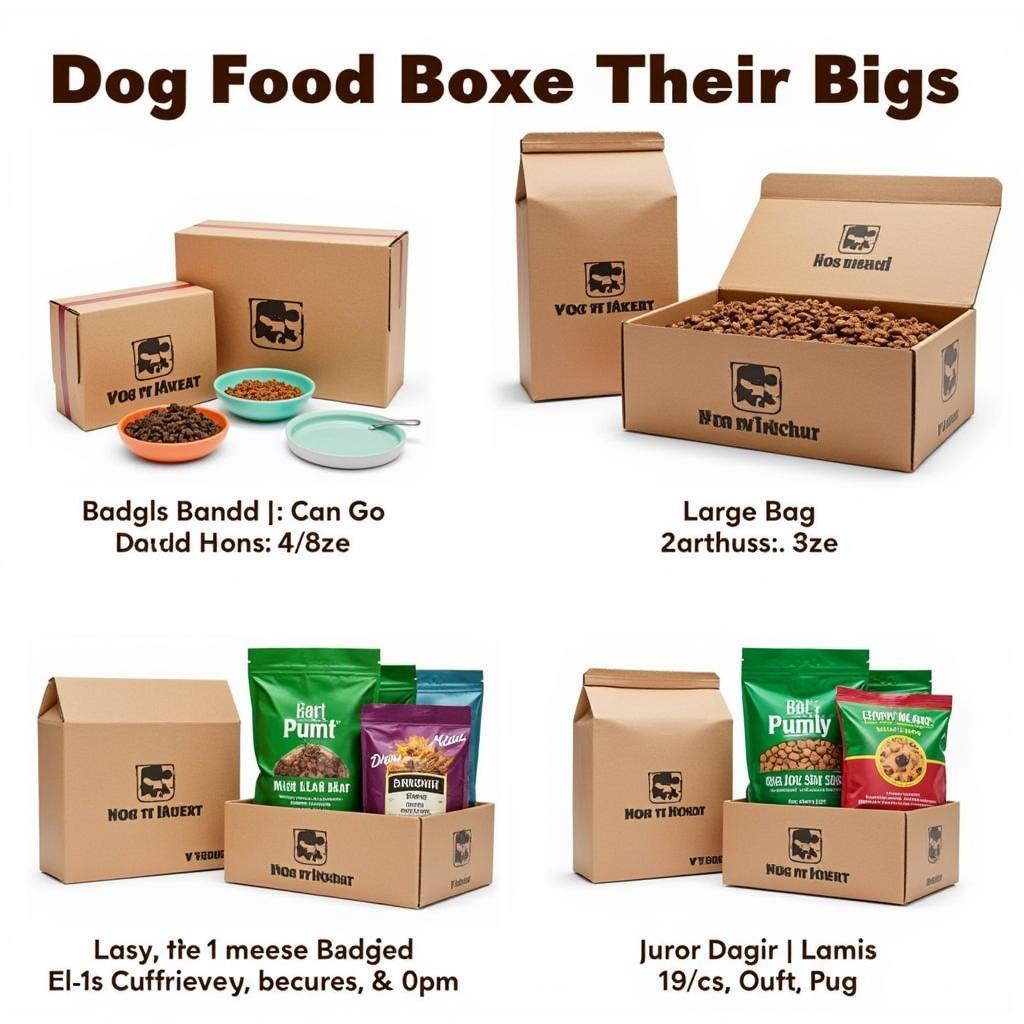 Different types of dog food boxes available