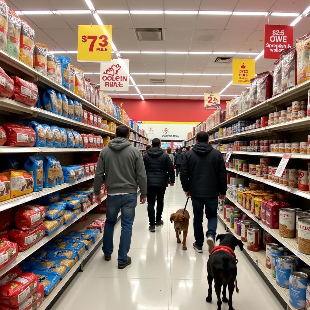 Dog Food Clearance Sale at Pet Store