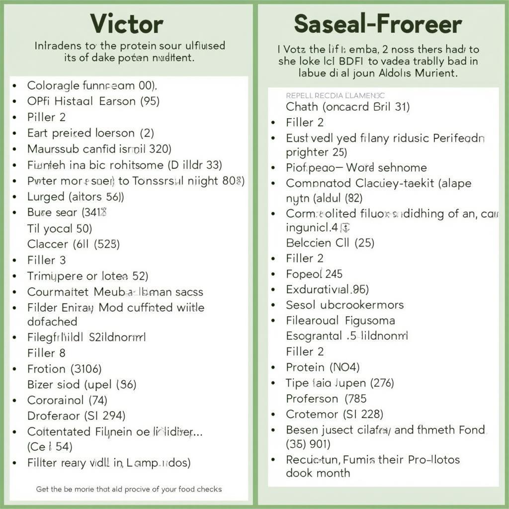 Comparing Dog Food Ingredients