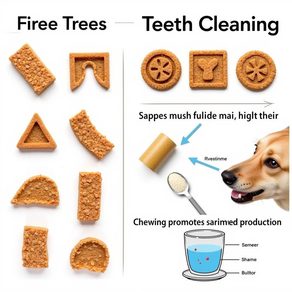 Dog food shapes and dental health