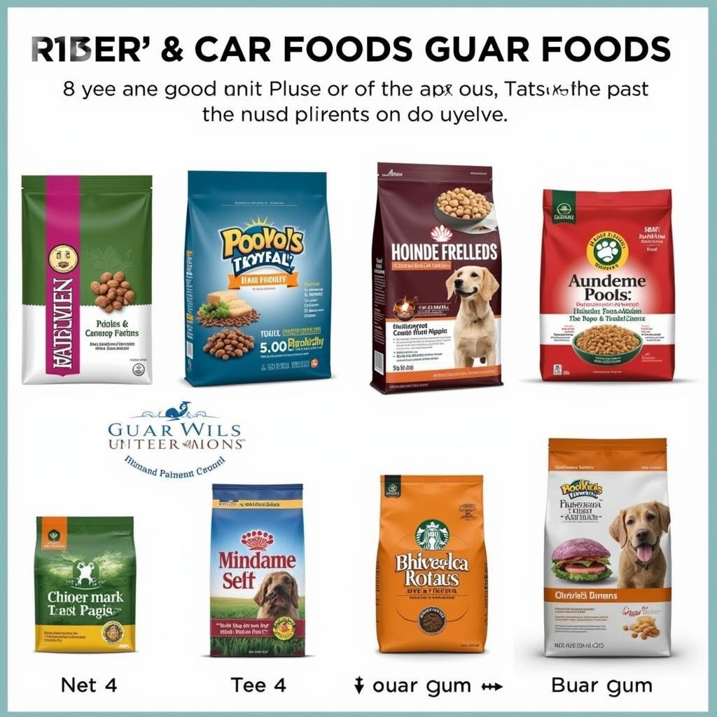 Dog Food with Varying Guar Gum Content