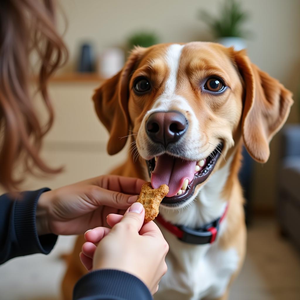 Dog with IBS-Friendly Treats