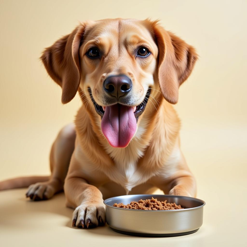 Dog with Food Allergies Eating Special Diet