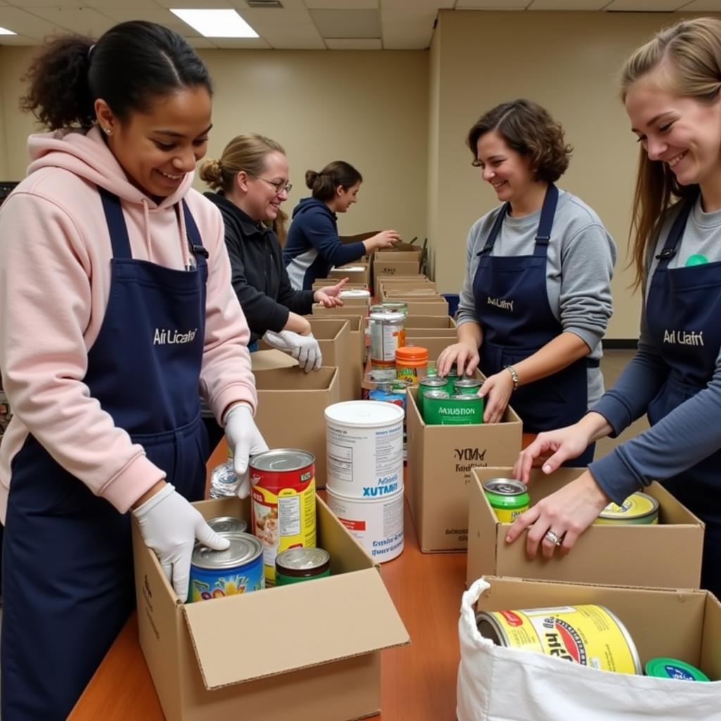 Volunteers at a Douglasville Food Pantry