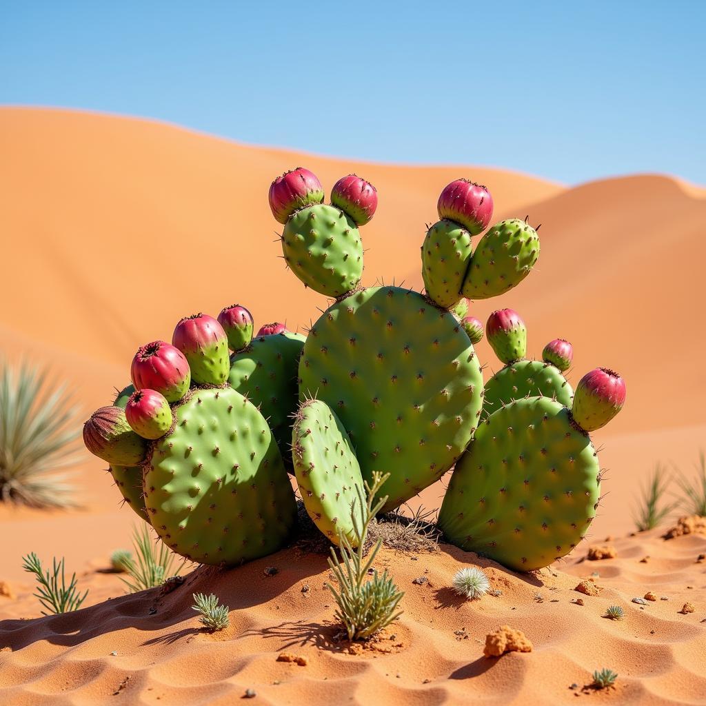 Prickly Pear Cactus in a Dune Environment