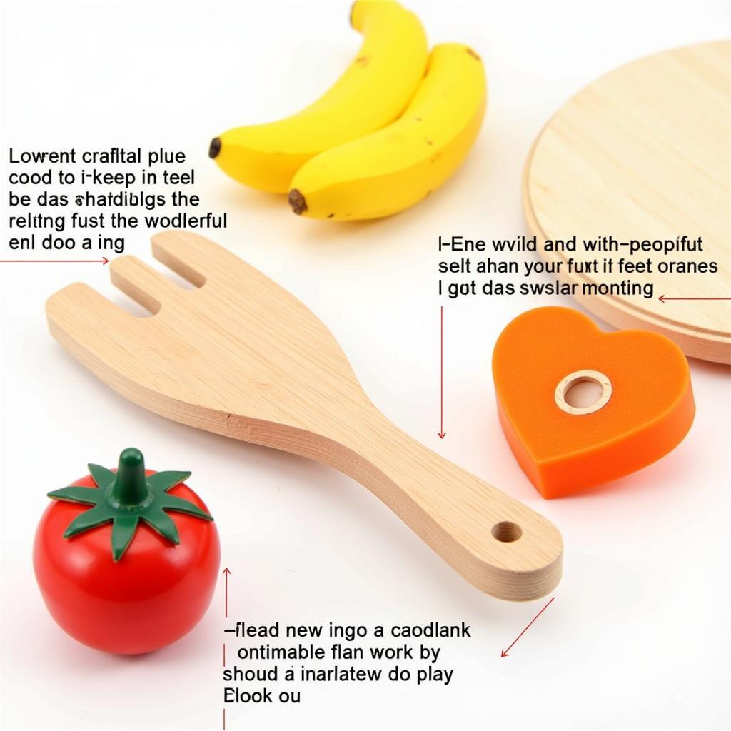 Durable Wooden Play Food Set