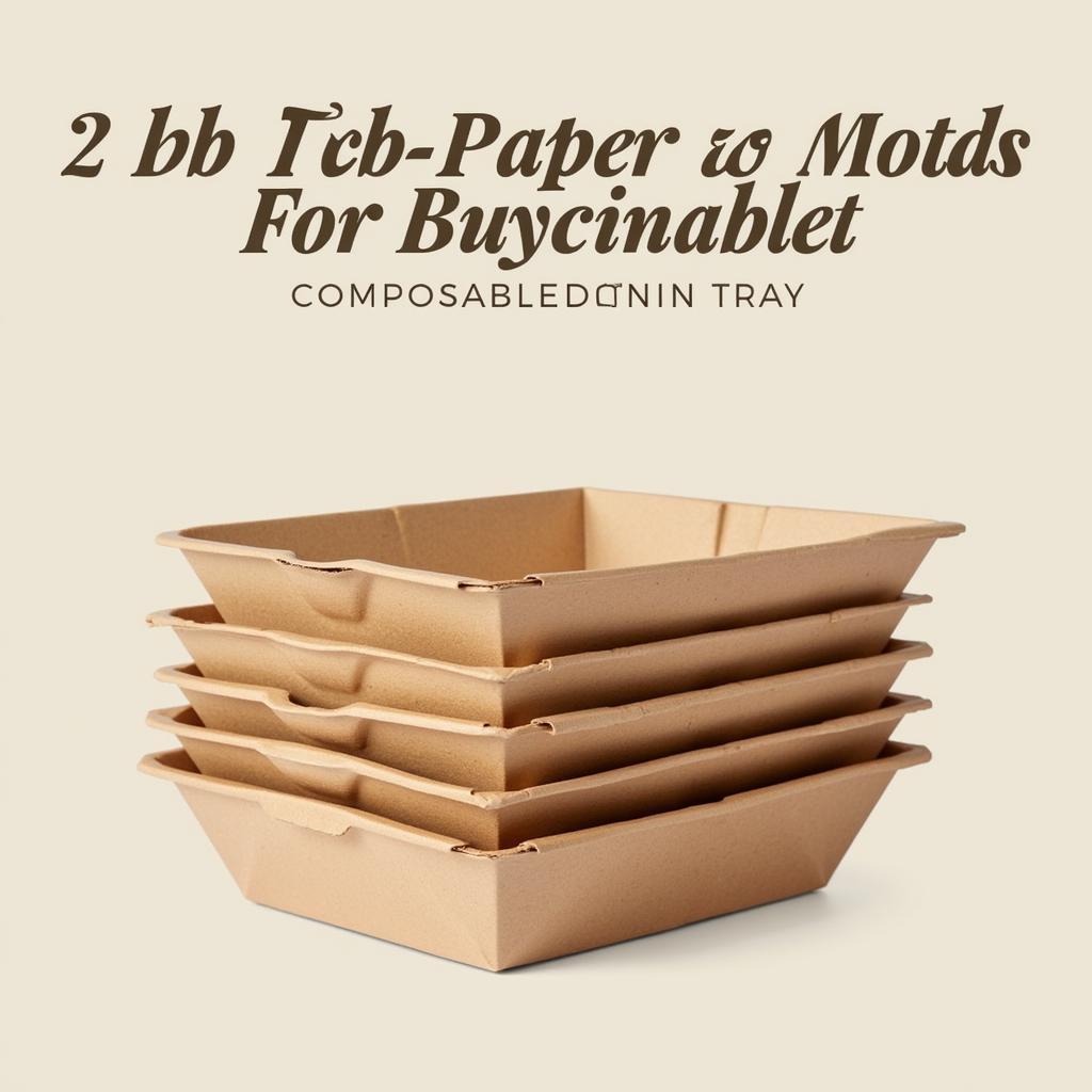 Eco-friendly 2 lb Paper Food Trays