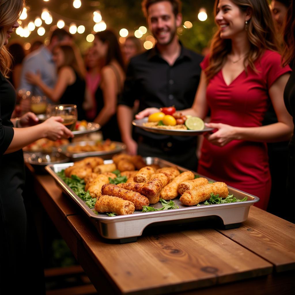 Electric Cooling Tray in a Party Setting