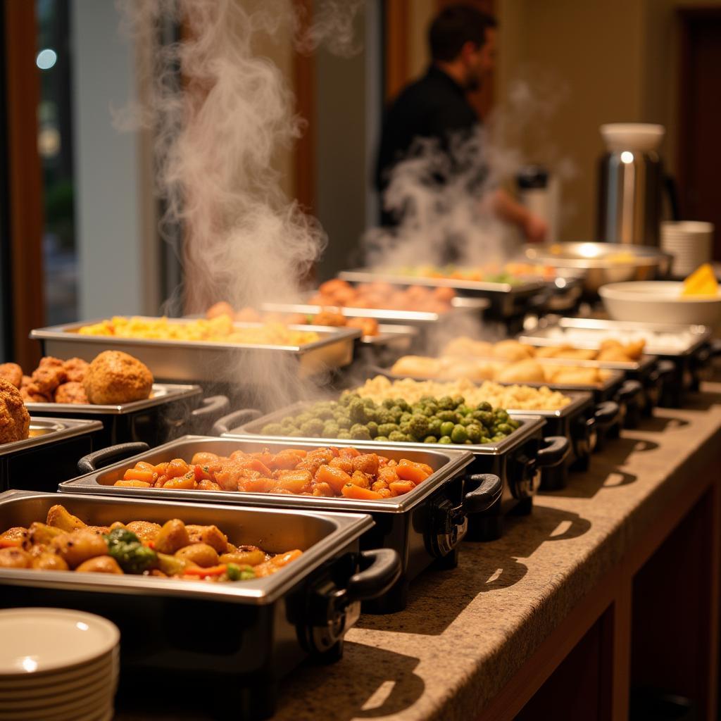 Electric Food Warmer Buffet Setup