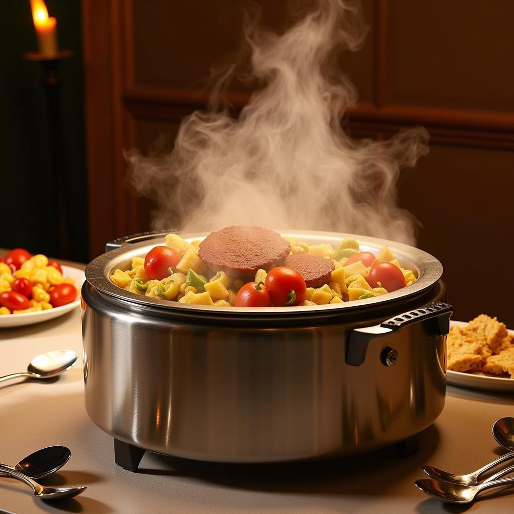 Electric Round Food Warmer for Buffet