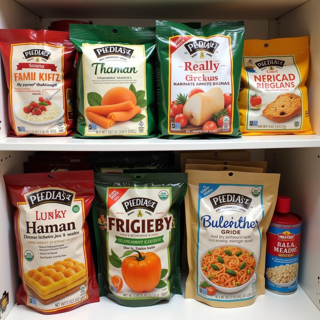 Emergency Food Package Storage in a Pantry