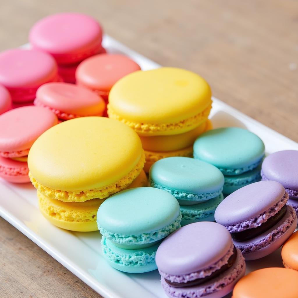 Colorful Macarons Made with Enco Food Coloring