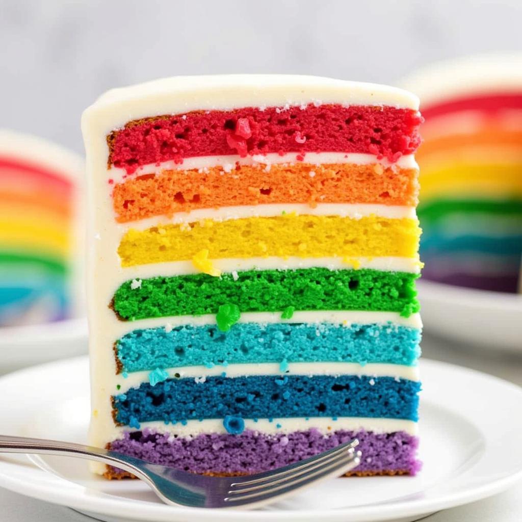 Enco Food Coloring Creates a Vibrant Rainbow Cake