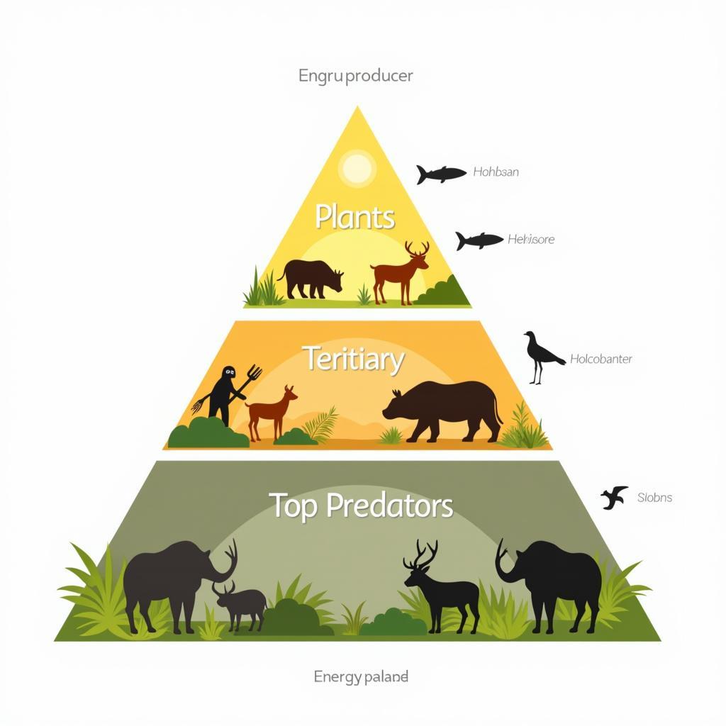 Energy Pyramid Showing Trophic Levels