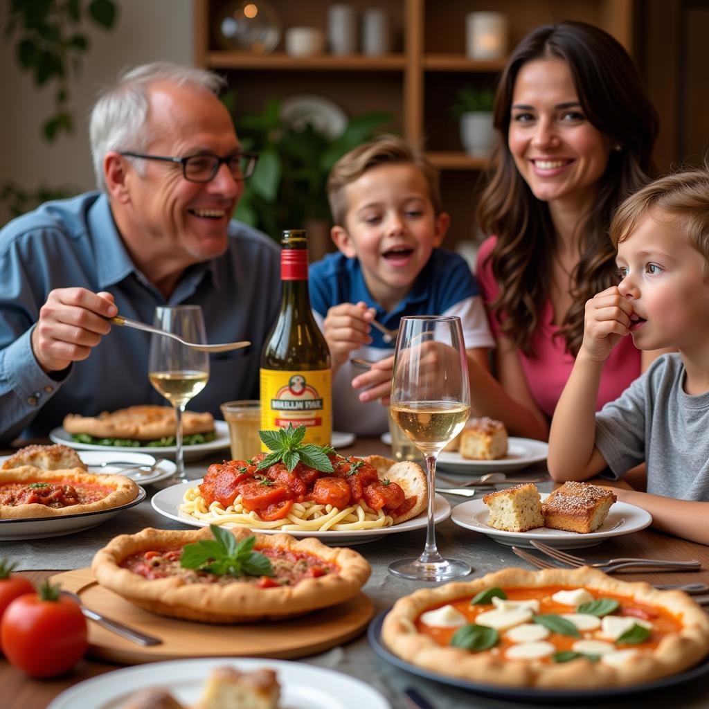 Enjoying Italian Food at Home