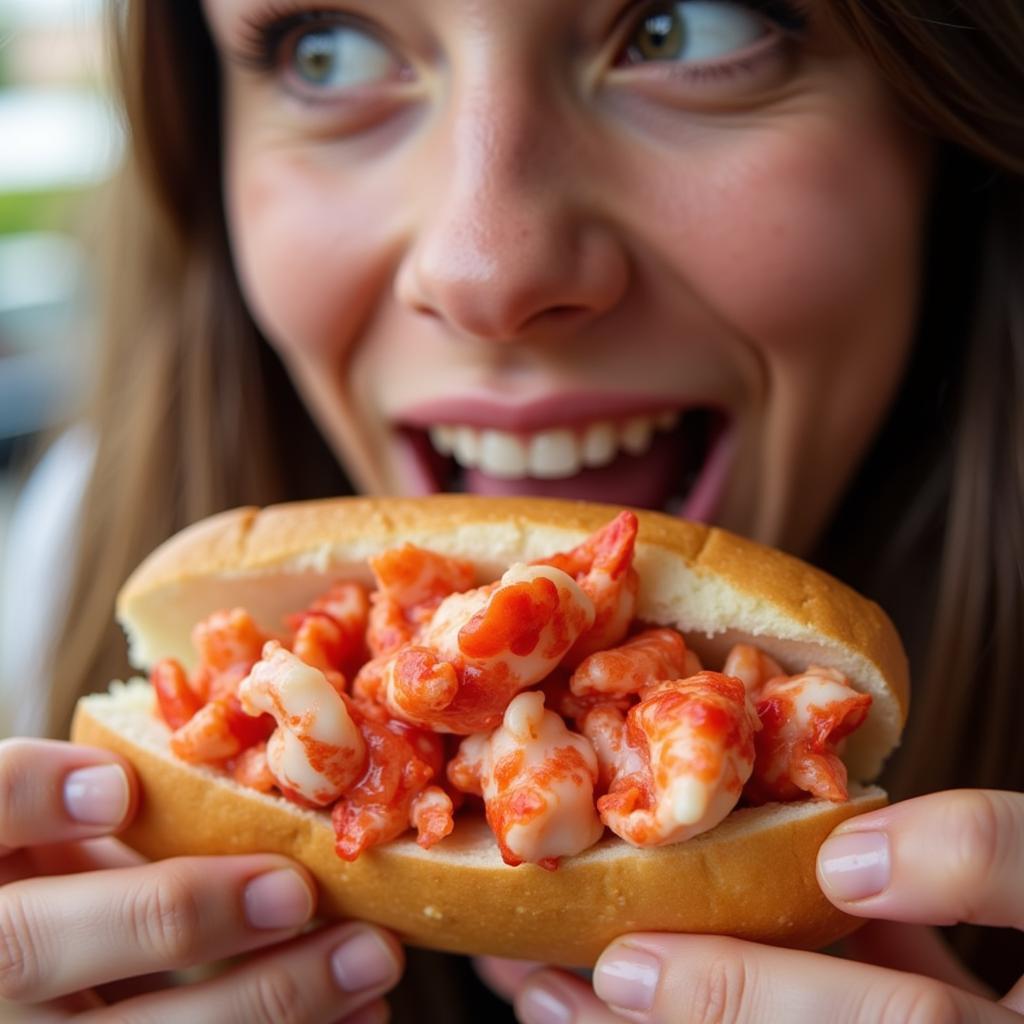 Enjoying a Mobstah Lobstah Lobster Roll