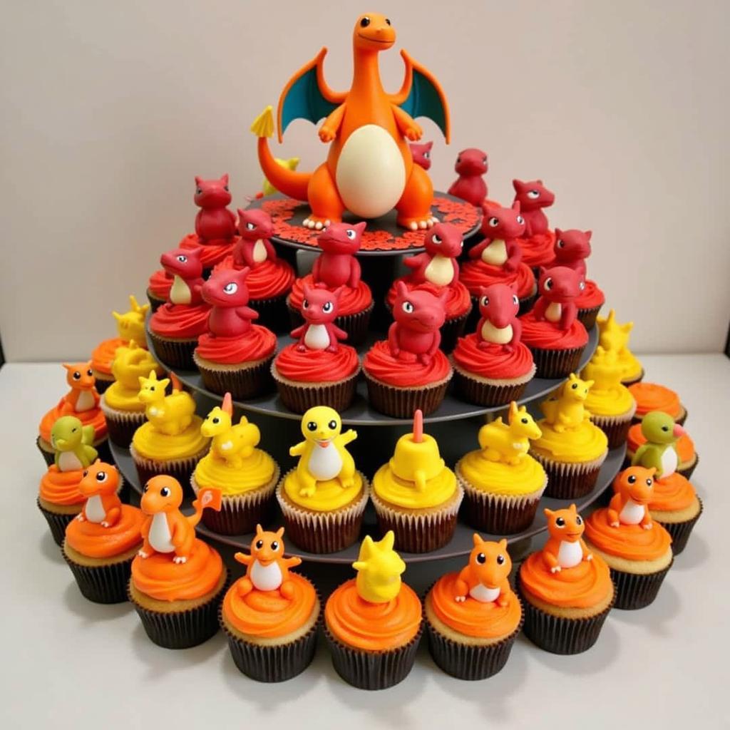 Evolutionary Cupcakes for a Pokemon Birthday Party