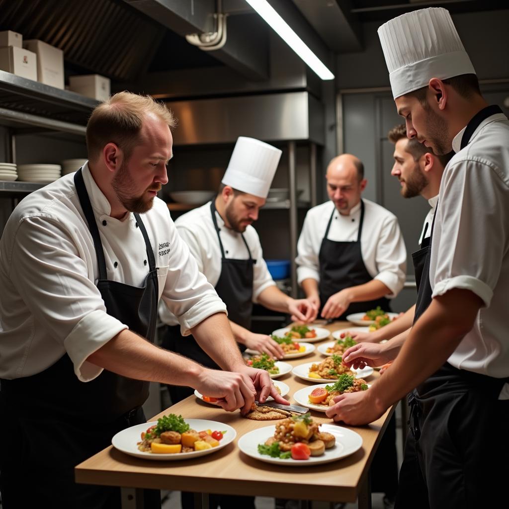 Executive Chef Leading Kitchen Team