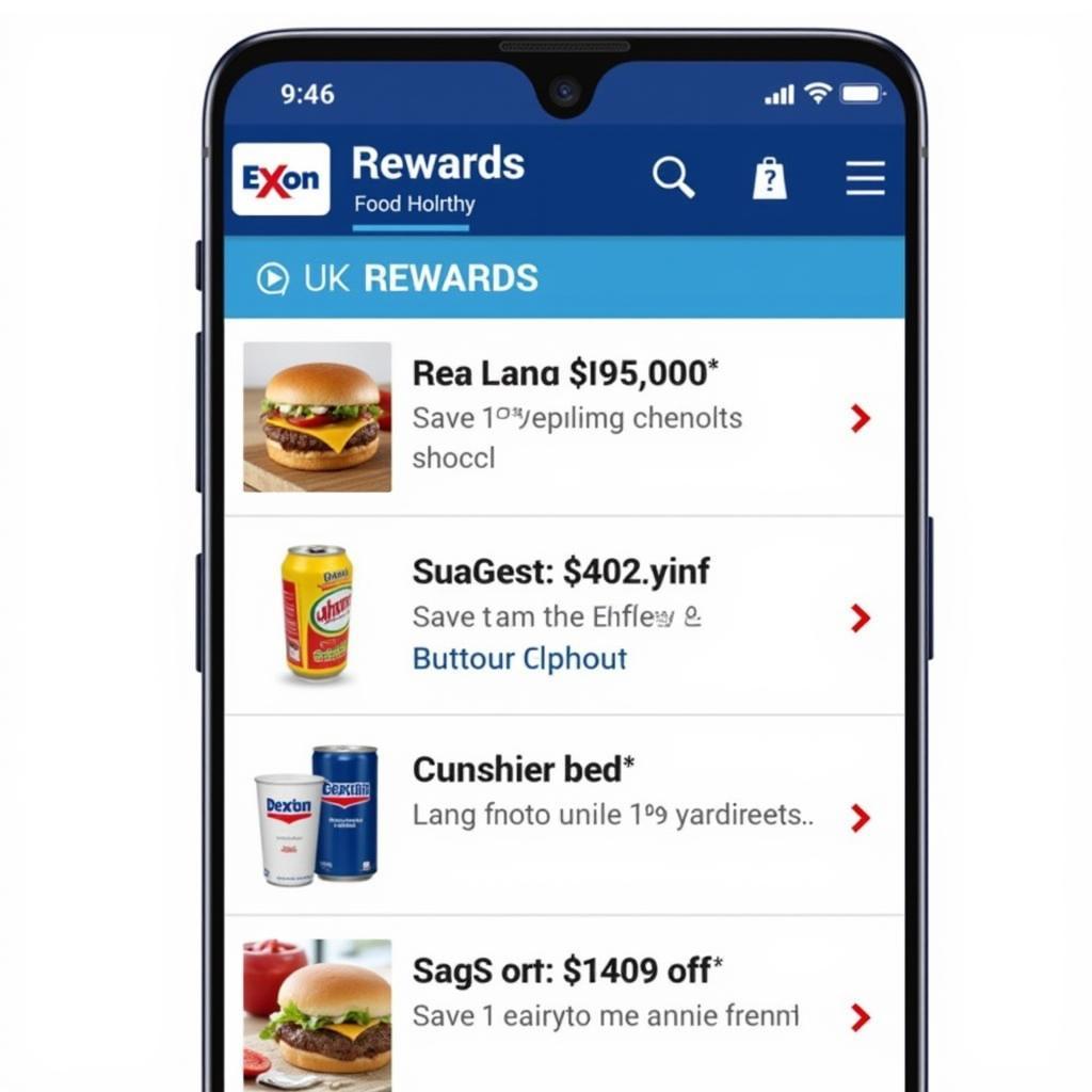 Exxon Mobile App Rewards Screen