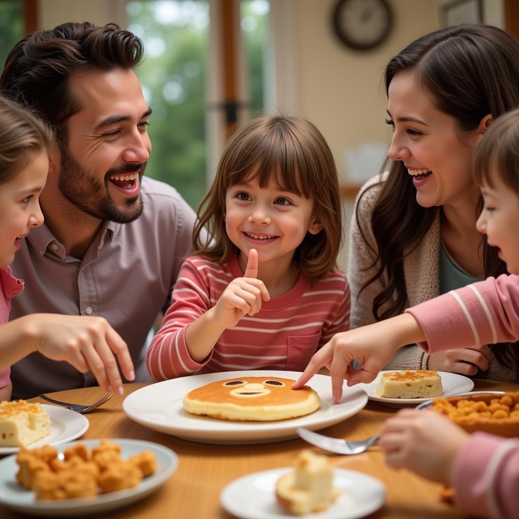 Family Enjoying Cartoon Network Food Bash