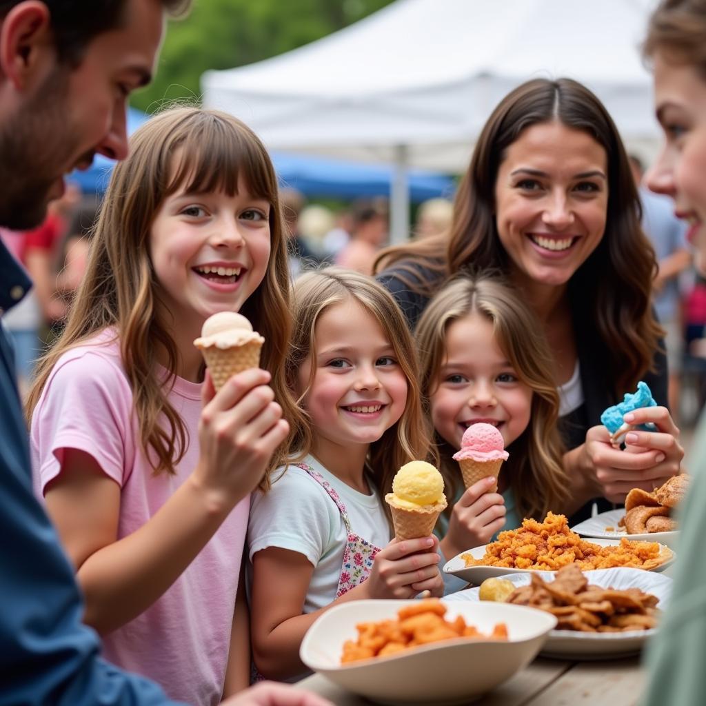 Family Enjoying Cincinnati Food Fest