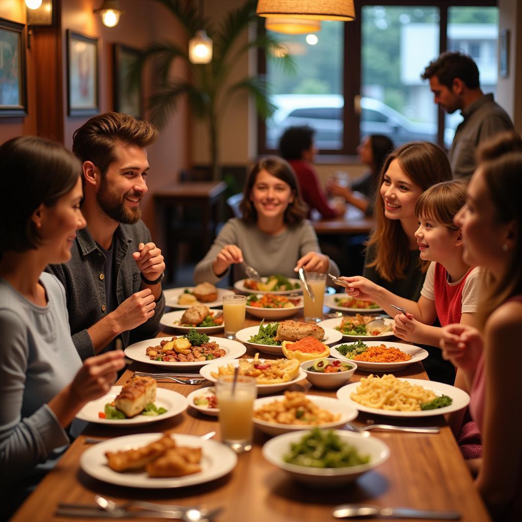 Family Enjoying Wednesday Dinner Specials