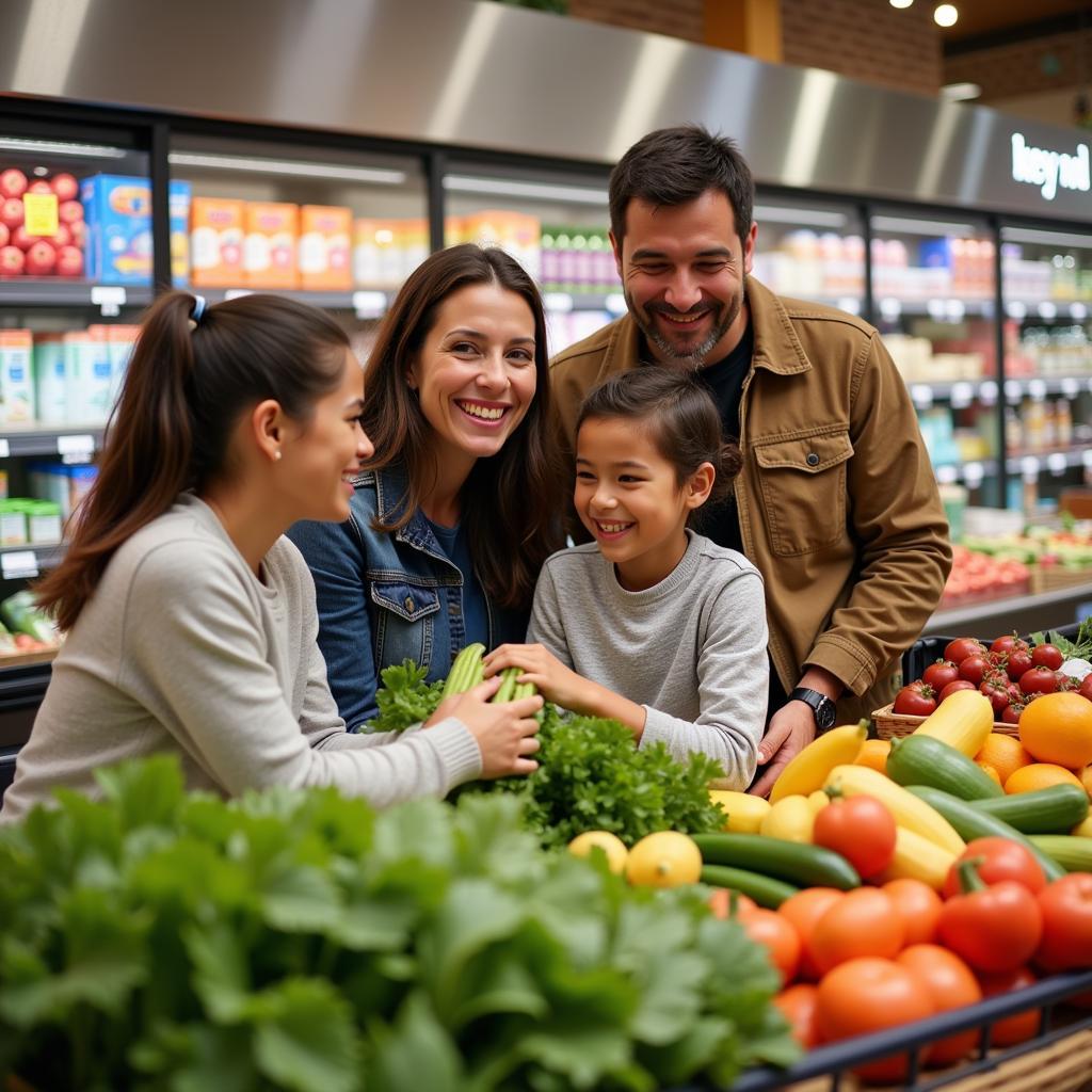 Family Grocery Shopping at Key Food