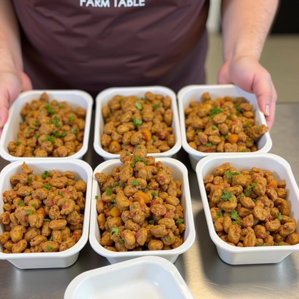 Preparing Farm Table Dog Food