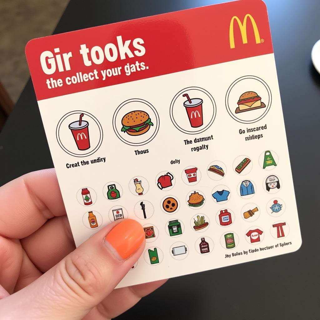 Fast Food Stickers for Loyalty Program