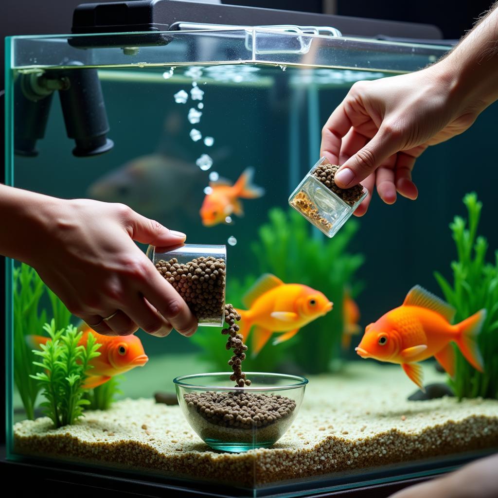 Feeding Fish with High Protein Pellets