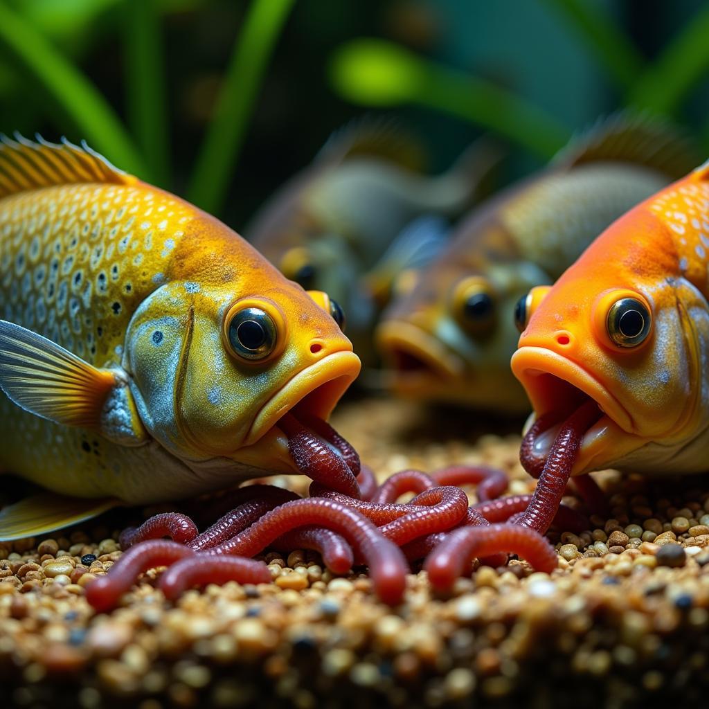 Feeding Live Food to Aquarium Fish