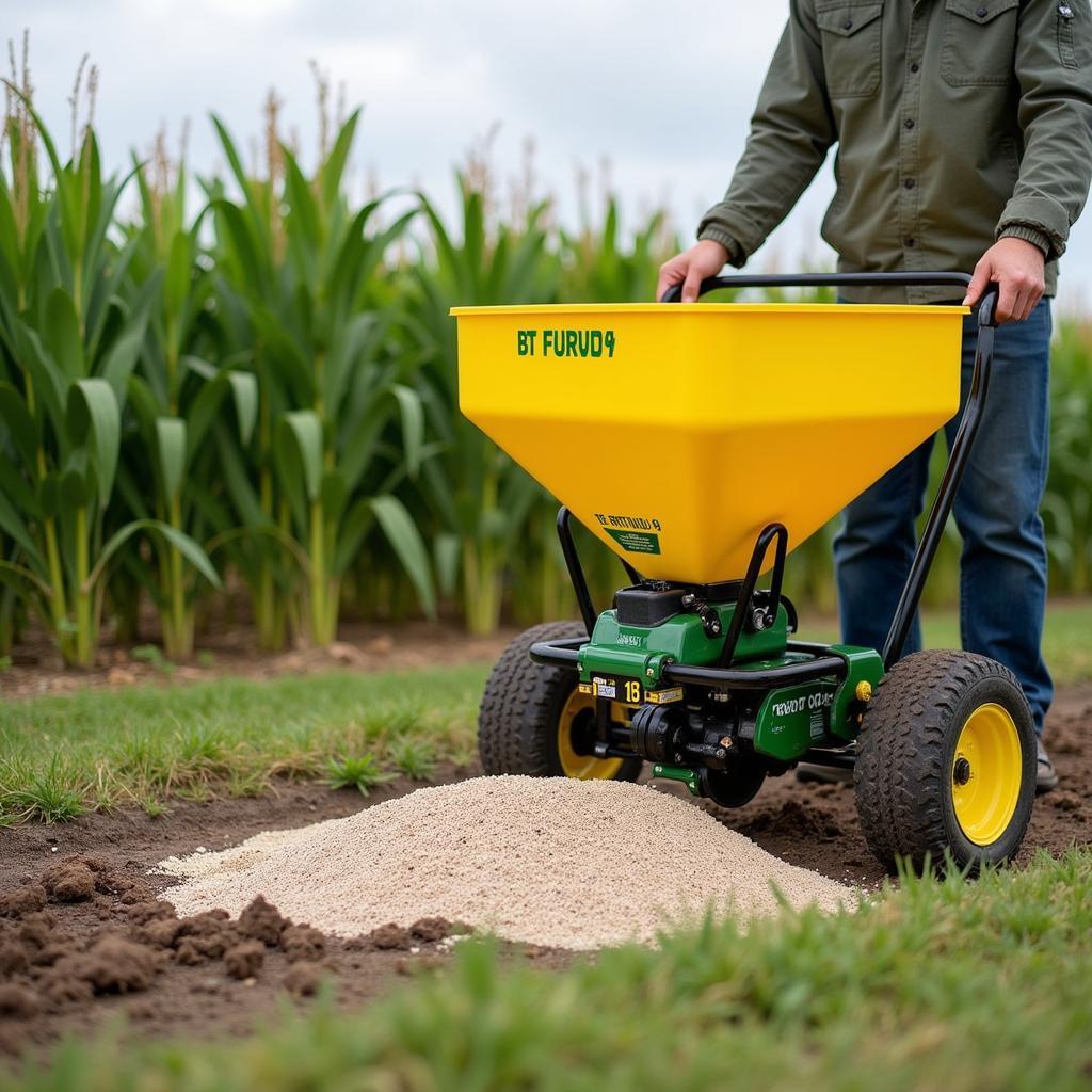 Fertilizer Spreader in Action