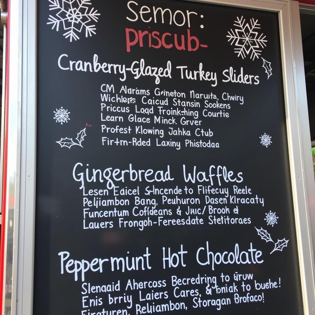 Festive Holiday Food Truck Menu