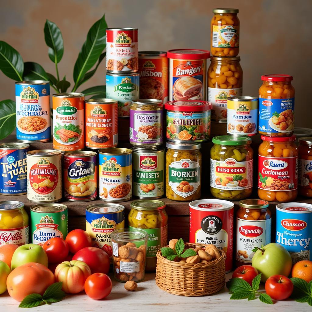 Variety of Filipino Canned Food