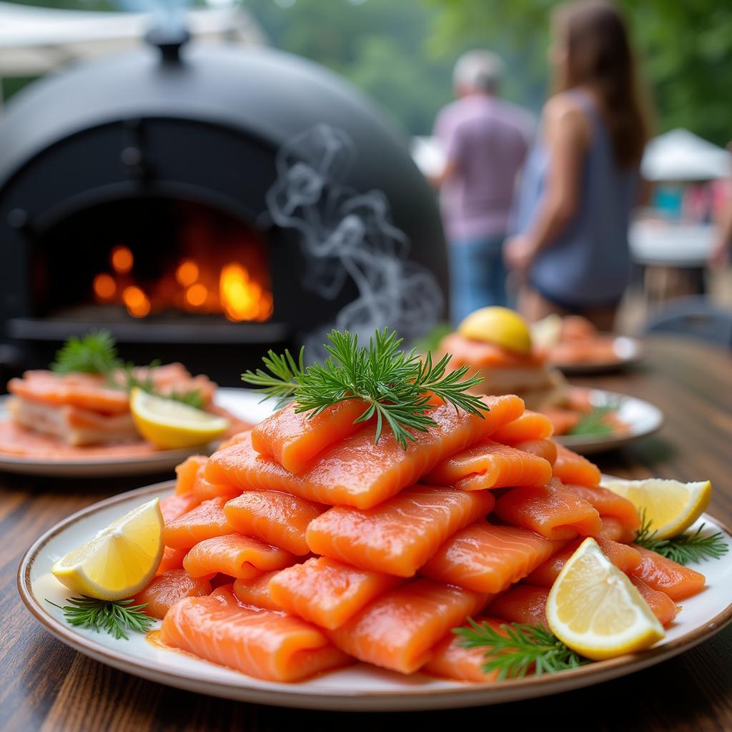 Smoked Salmon at Fin Feather Fur Food Festival