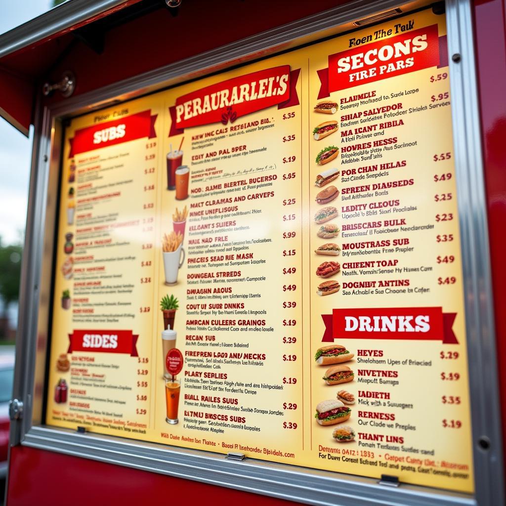 Firehouse Subs Food Truck Menu Display