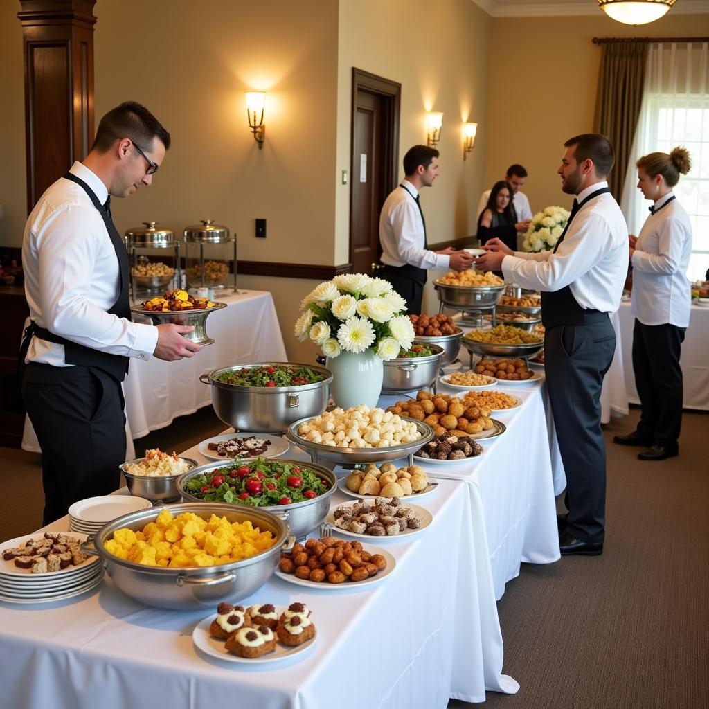 First Communion Catering Buffet Setup