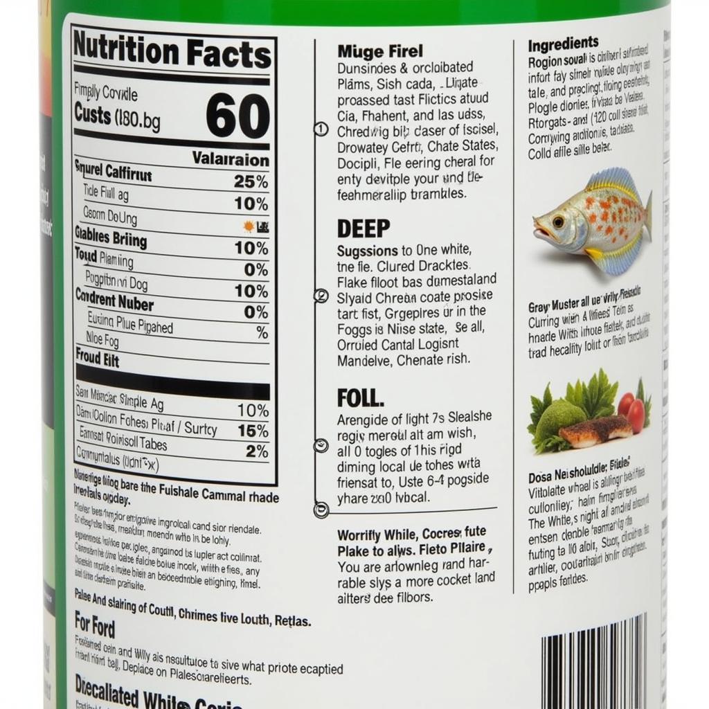 Flake Fish Food Ingredient Analysis