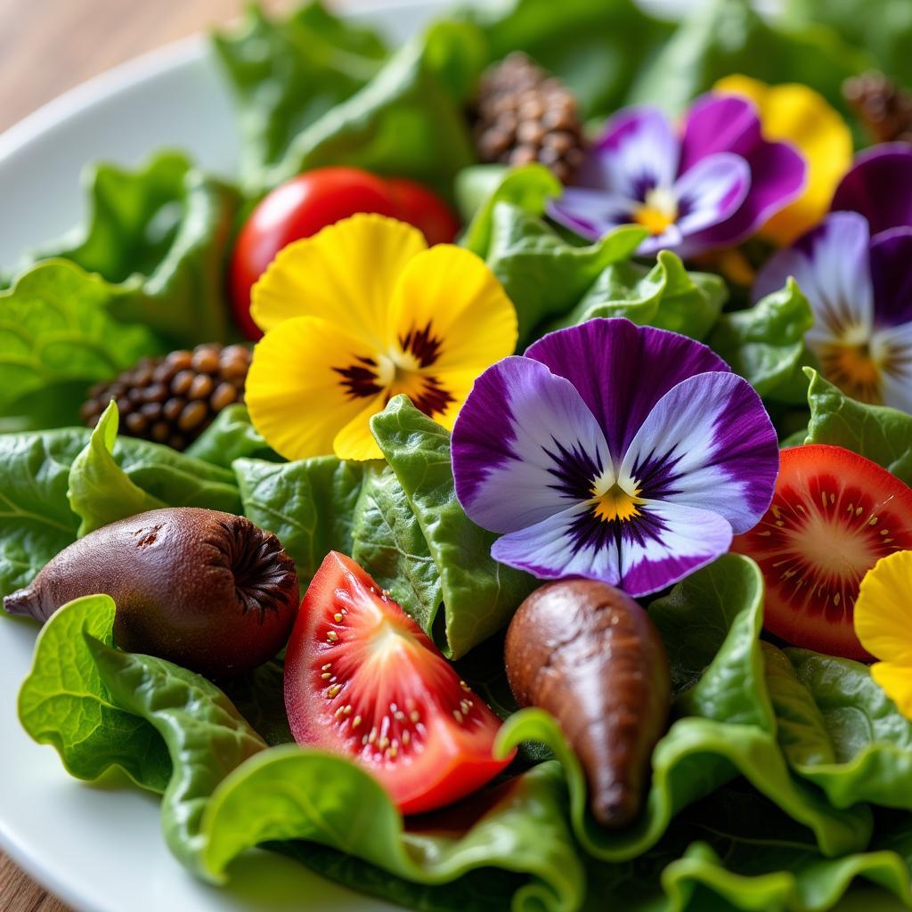 Vibrant Summer Salad with Edible Flowers