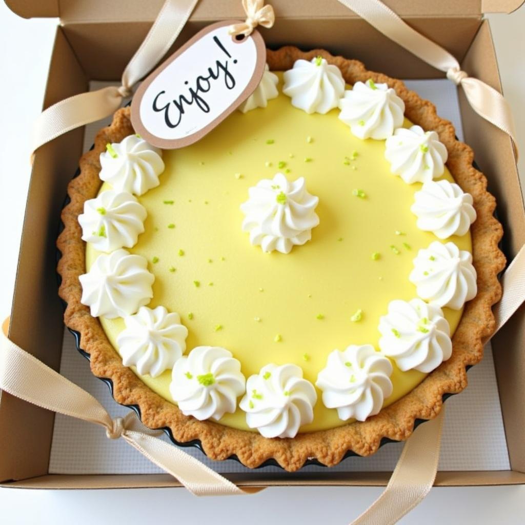 Florida key lime pie gift ready for shipping.