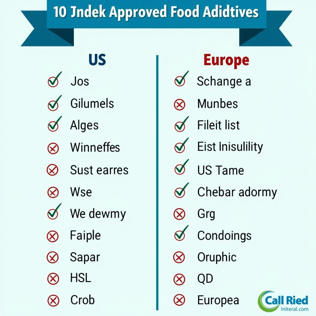 Food Additive Regulations Comparison: US vs Europe