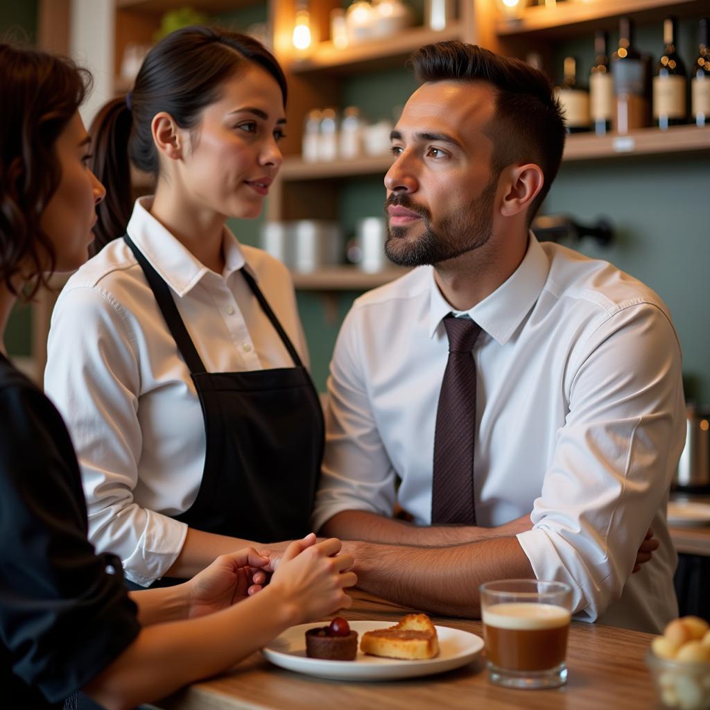 Food and Beverage Supervisor Handling Customer Complaint