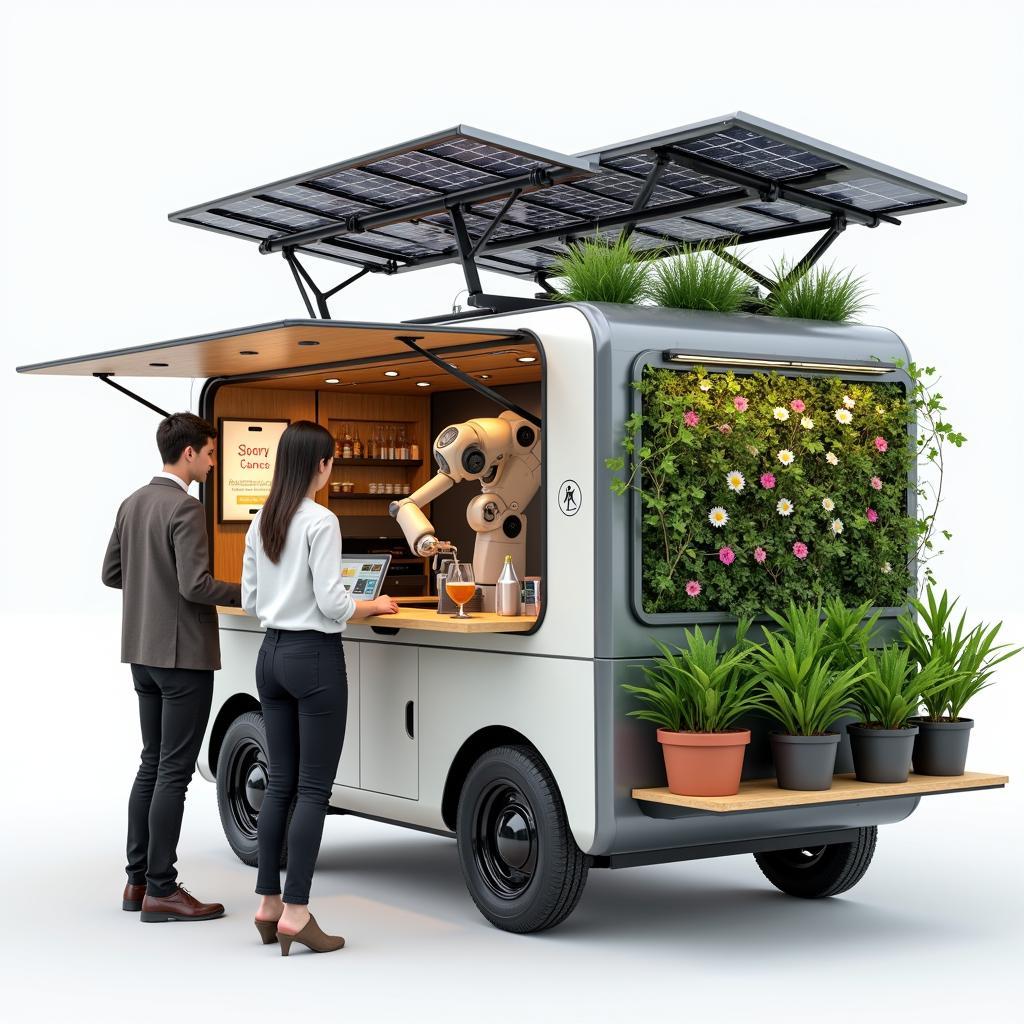 Modern and sustainable rolling food carts.