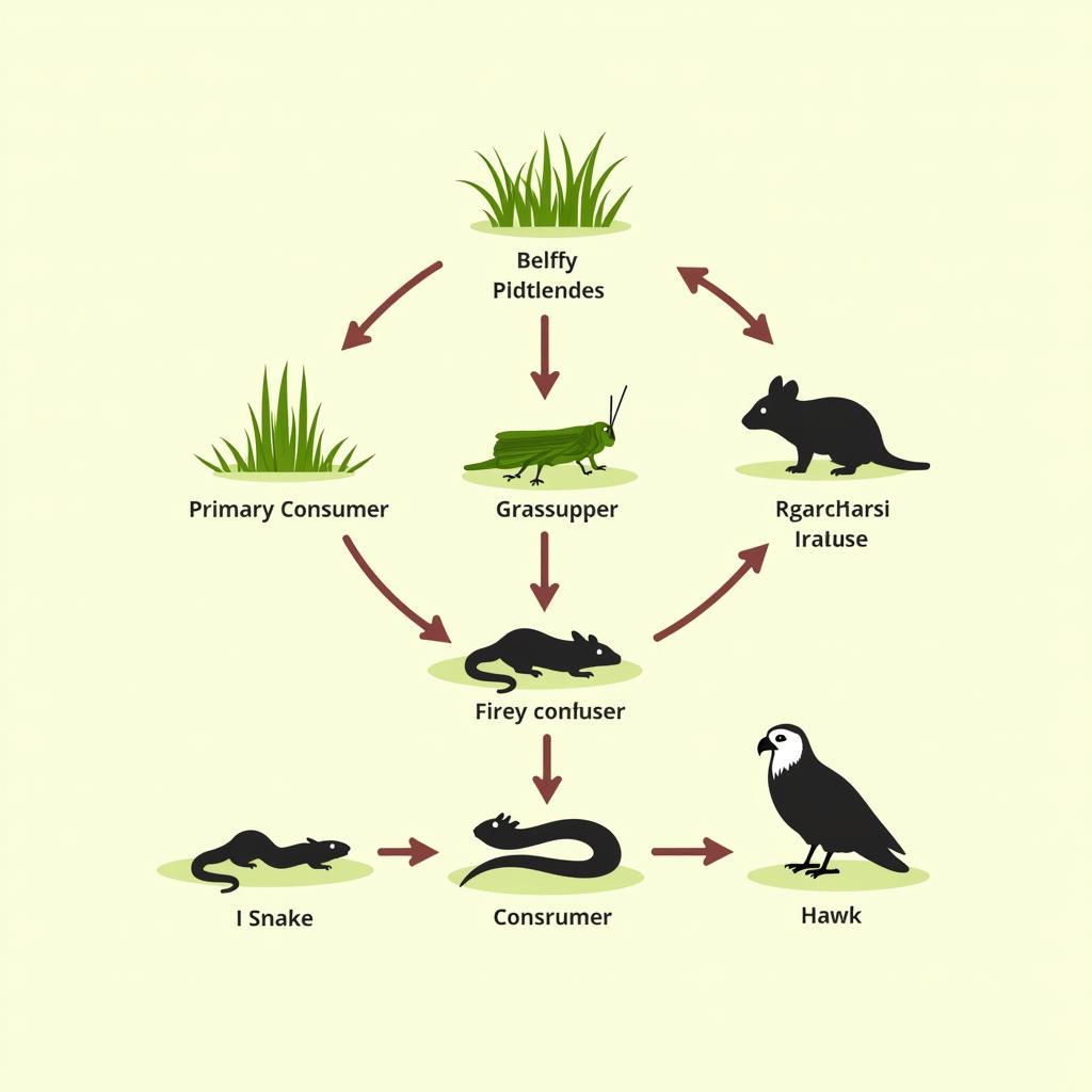 Food Chain in a Grassland Ecosystem